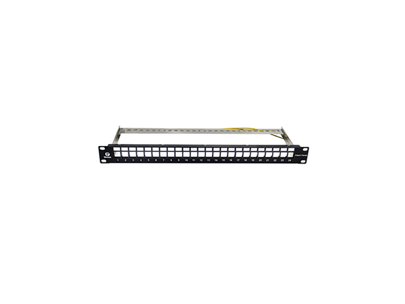 1U 19”24-Port Shielded Modular Blank Patch Panel