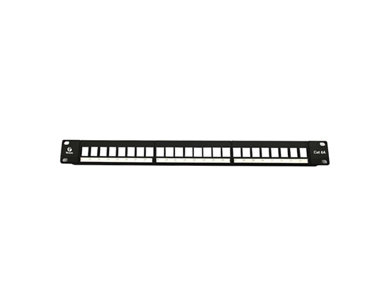 1U 19”24-port Cat6A Unshielded Blank Patch Panel